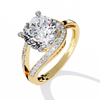 Gold Split Shank Round Brilliant Diamond Engagement Ring