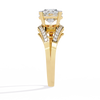 Gold Split Shank Round Brilliant Diamond Engagement Ring