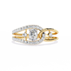 Gold Oval Cut Diamond Swirl Constellation Ring