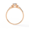 Rose Gold Oval Cut Diamond Partial Halo Engagement Ring