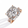 Rose Gold Round Brilliant Diamond Grand Halo Engagement Ring