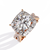 Rose Gold Round Brilliant Diamond Grand Halo Engagement Ring