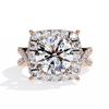 Rose Gold Round Brilliant Diamond Grand Halo Engagement Ring