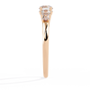 Rose Gold Round & Baguette Five-Stone Diamond Engagement Ring