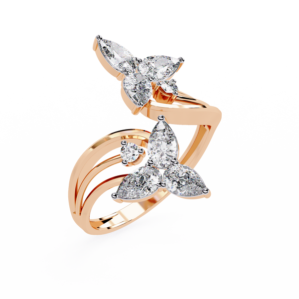 Butterfly Kiss Natural Diamond Ring