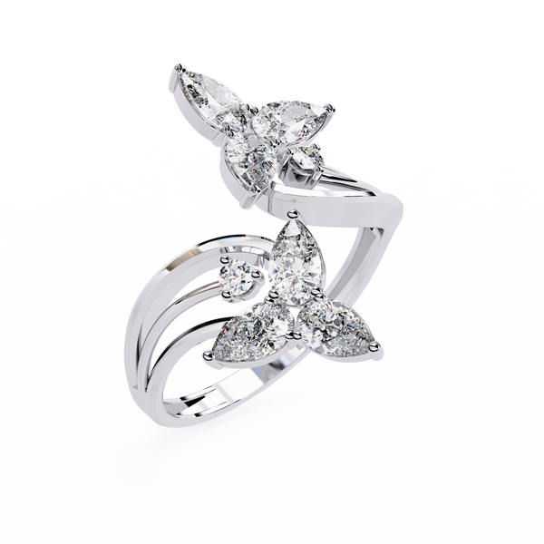 Butterfly Kiss Natural Diamond Ring