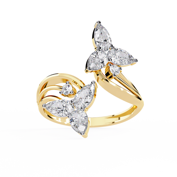 Butterfly Kiss Natural Diamond Ring