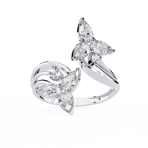 Butterfly Kiss Natural Diamond Ring