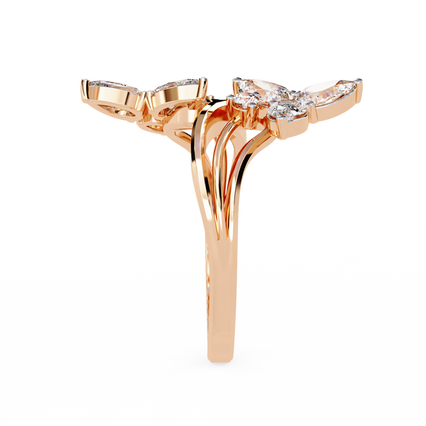 Butterfly Kiss Natural Diamond Ring