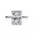 White Gold Radiant-Cut Diamond Solitaire Engagement Ring