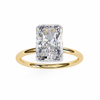 Yellow Gold Radiant Cut Solitaire Diamond Engagement Ring