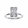White Gold Radiant-Cut Diamond Solitaire Engagement Ring