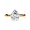 Yellow Gold Pear Cut Solitaire Diamond Engagement Ring