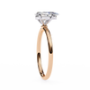 Rose Gold Pear Cut Solitaire Diamond Engagement Ring