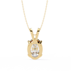 Yellow Gold Oval Diamond Solitaire Pendant
