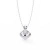 White Gold Round Brilliant Double-Claw Split Bail Pendant