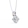White Gold Round Brilliant Double-Claw Split Bail Pendant
