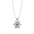 White Gold Six-Prong Round Brilliant Crown Pendant