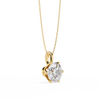 Yellow Gold Six-Prong Round Diamond Solitaire Pendant