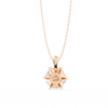 Rose Gold Six-Prong Round Diamond Solitaire Pendant
