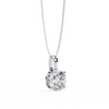 White Gold Classic Four-Claw Round Solitaire Pendant