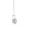 White Gold Classic Four-Claw Round Solitaire Pendant