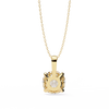Yellow Gold Round Solitaire Diamond Pendant