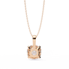 Rose Gold Round Solitaire Diamond Pendant