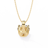 Yellow Gold Round Solitaire Diamond Pendant