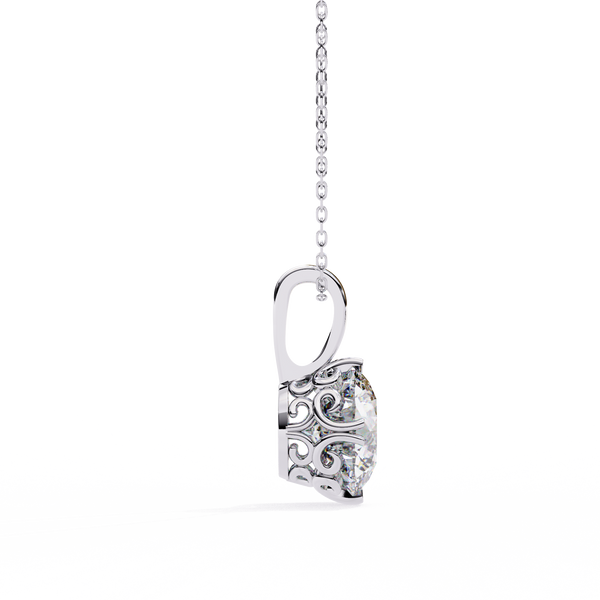 Round Solitaire Diamond Pendant