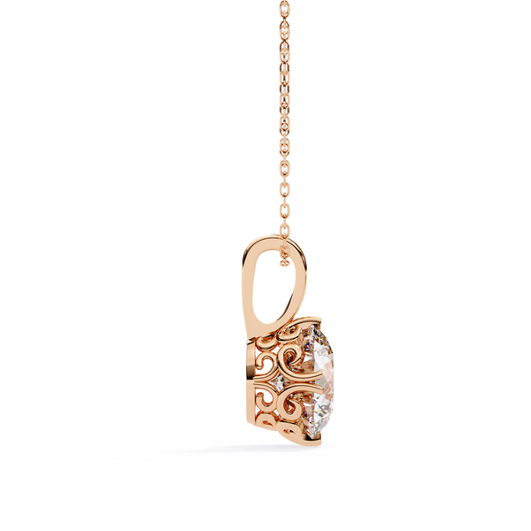 Round Solitaire Diamond Pendant