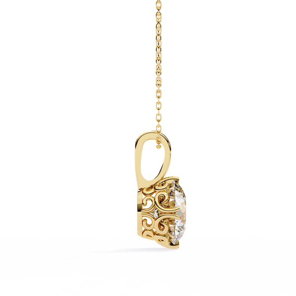 Round Solitaire Diamond Pendant
