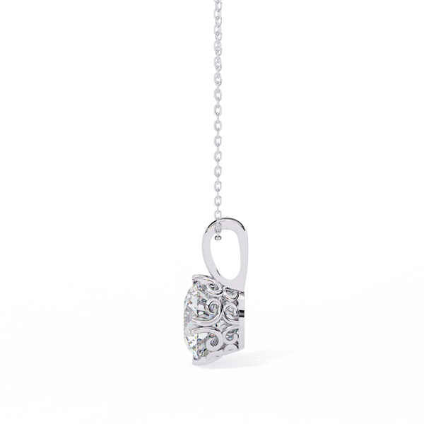 Round Solitaire Diamond Pendant