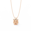 Rose Gold Princess Cut Diamond Four-Prong Solitaire Pendant