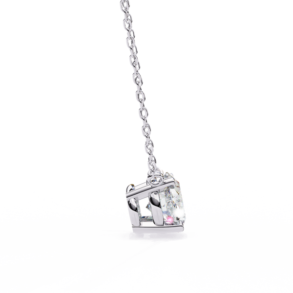 Oval Cut Diamond Solitaire Pendant