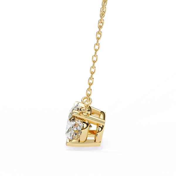 Oval Cut Diamond Solitaire Pendant