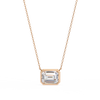 Emerald-Cut Bezel Solitaire Pendant