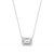 White Gold East-West Emerald Cut Diamond Pendant