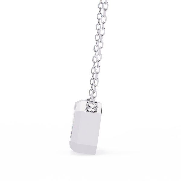 Emerald-Cut Bezel Solitaire Pendant