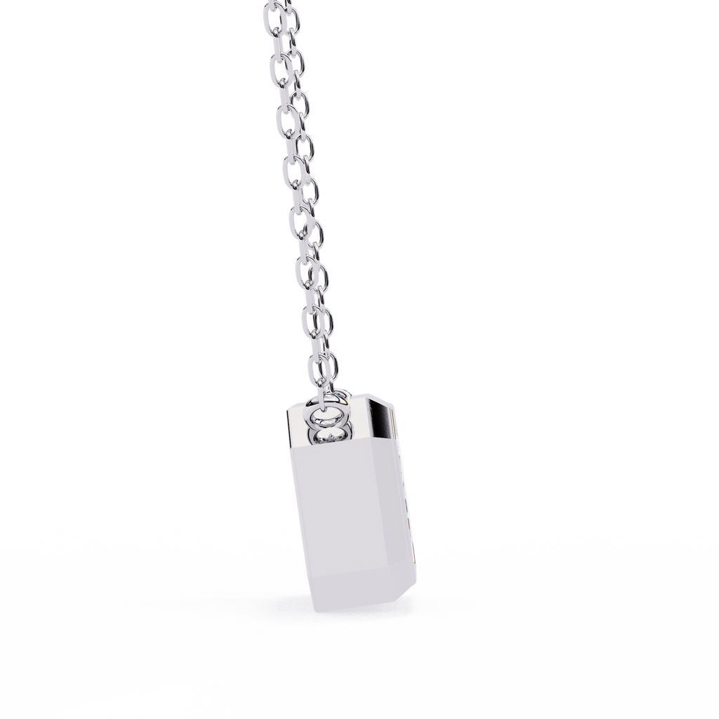 Emerald-Cut Bezel Solitaire Pendant