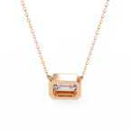 Emerald-Cut Bezel Solitaire Pendant