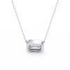 Emerald-Cut Bezel Solitaire Pendant