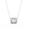 Emerald-Cut Bezel Solitaire Pendant