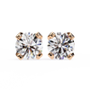 Round Brilliant-Cut Natural Diamond Stud Earrings