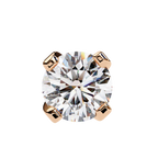 Round Brilliant-Cut Natural Diamond Stud Earrings