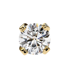 Round Brilliant-Cut Natural Diamond Stud Earrings