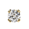 Round Brilliant-Cut Natural Diamond Stud Earrings