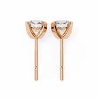 Round Brilliant-Cut Natural Diamond Stud Earrings