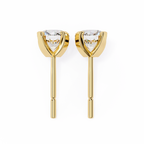 Round Brilliant-Cut Natural Diamond Stud Earrings