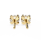 Round Brilliant-Cut Natural Diamond Stud Earrings